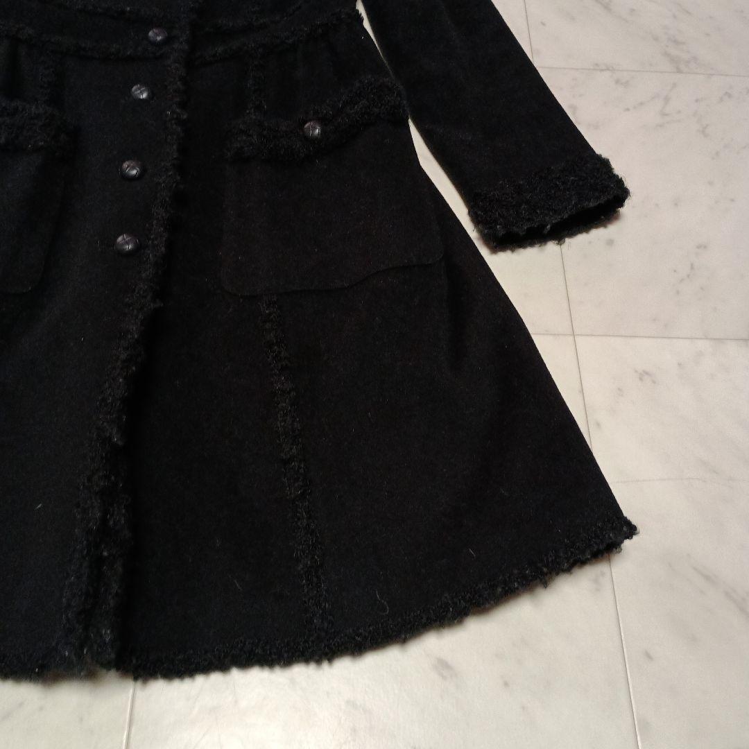 Rene ルネ ウールカシミヤ混 ロングコート hフーテッドコート 34