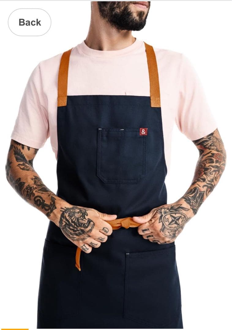 【未使用、美品】Crossback Apron 100%コットン