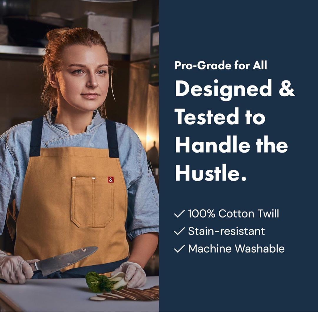 【未使用、美品】Crossback Apron 100%コットン