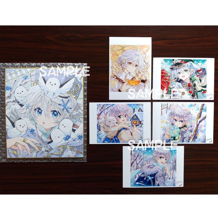 手描きイラスト＆ポストカード5枚【 Fairy】オリジナル シマエナガ