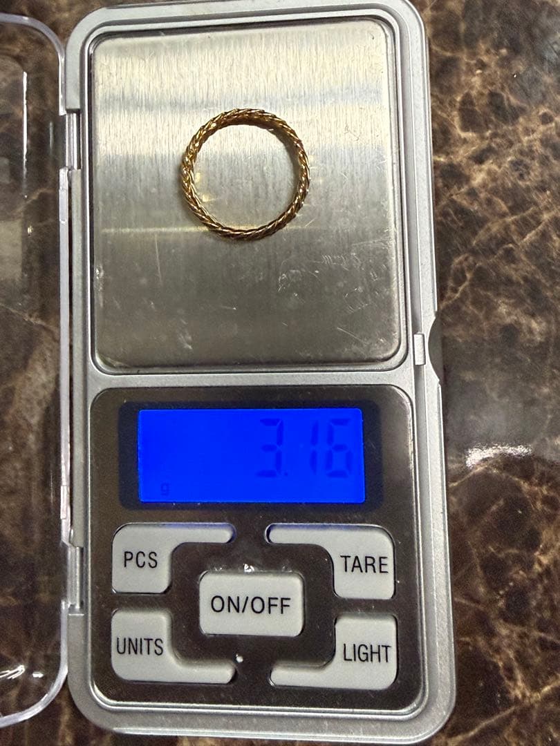 18金喜平 チェーンデザインリング 3.16g