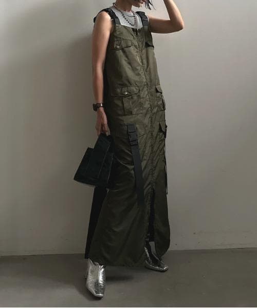 【AMERI/アメリ】MILITARY WORK I LINE DRESS