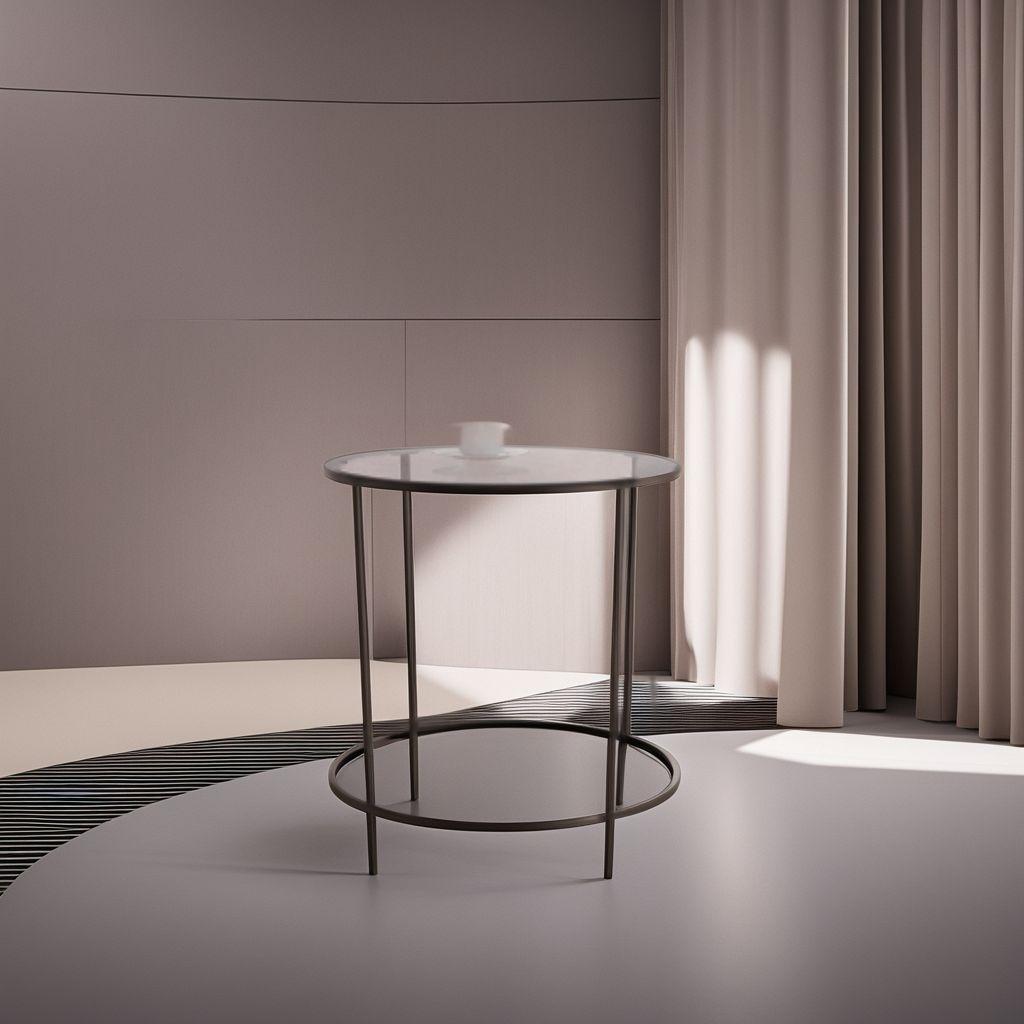 おしゃれ サイドテーブル 耐久性 多目的 強化ガラス