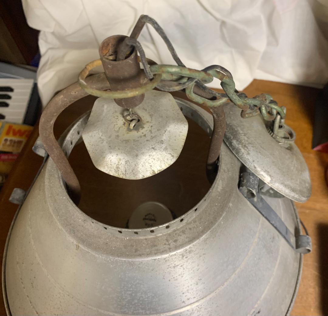 アンティーク!! アルミ製 ペンダントライト ヴィンテージ 現状品!!