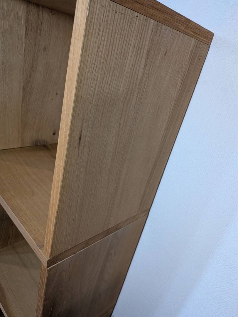 ■送料込■無印良品 スタッキングシェルフ 3×3 木製家具棚 オーク材 収納