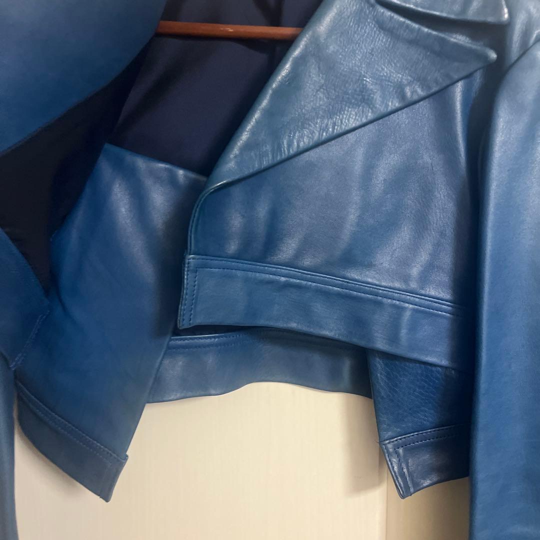 Yohji Yamamoto カウレザー　クロプッドライダースジャケット