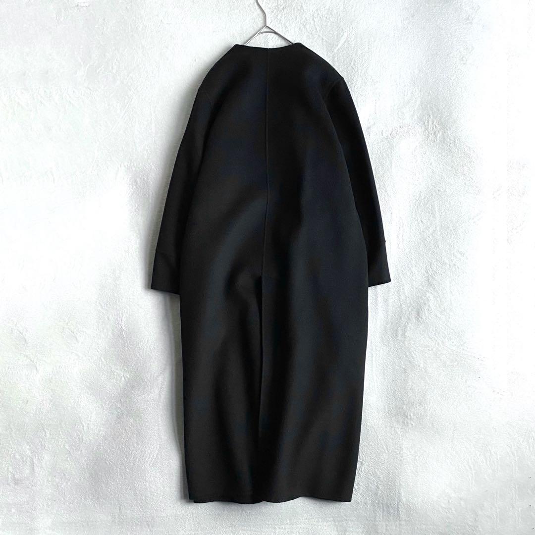 【ほぼ未使用✨】Plage ハミルトンノーカラーコート　ダブルフェイス　黒　38