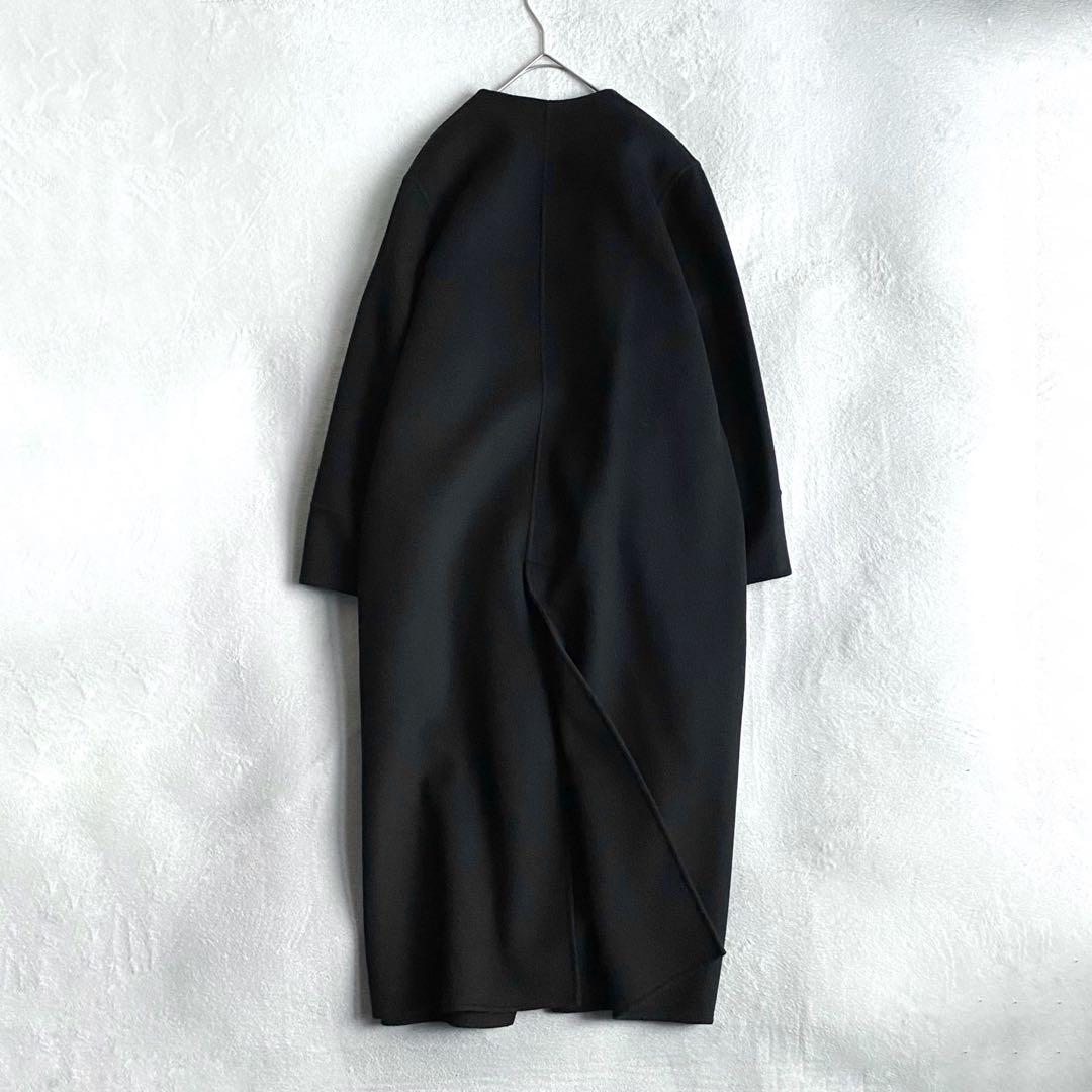 【ほぼ未使用✨】Plage ハミルトンノーカラーコート　ダブルフェイス　黒　38