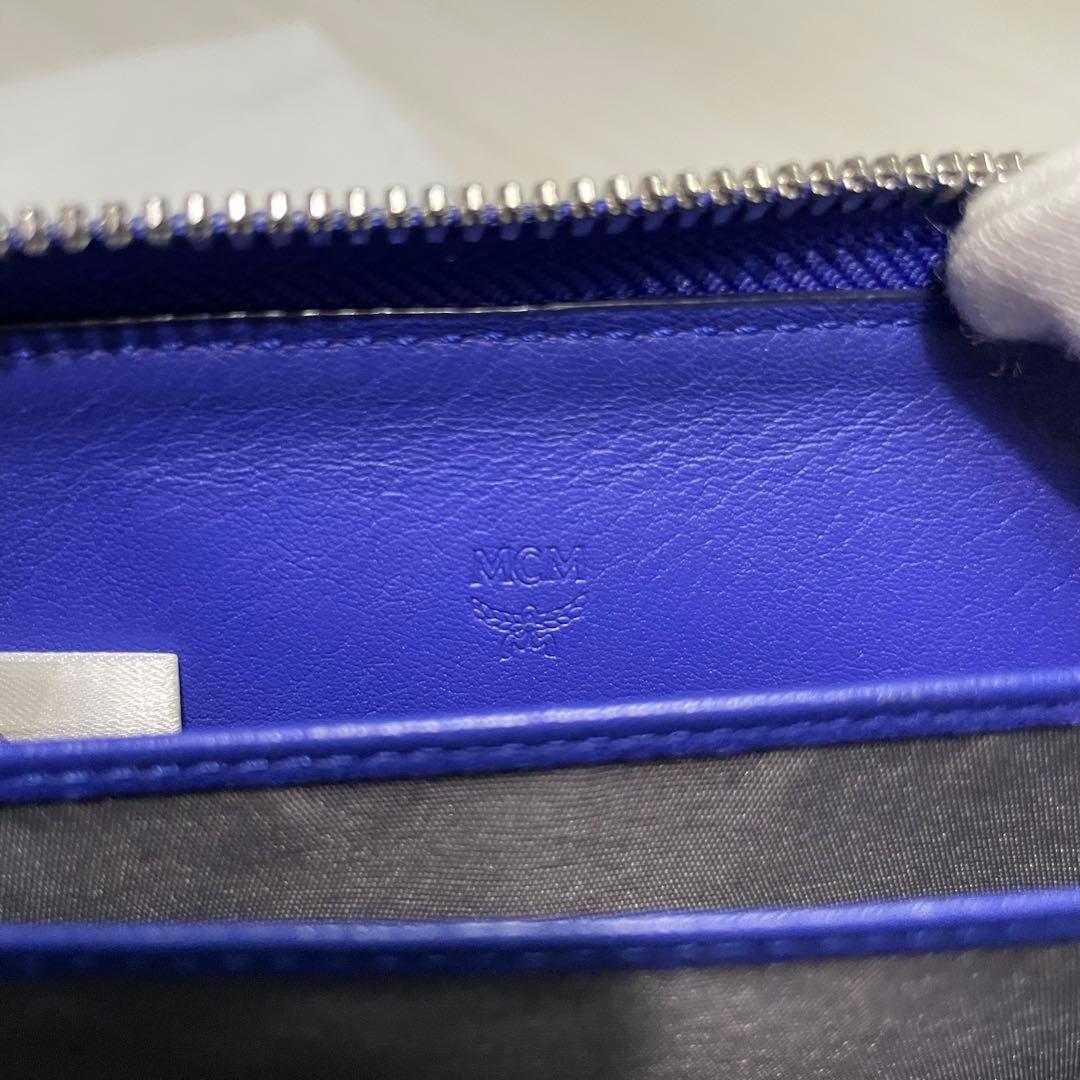 美品☆MCM☆ケース☆ブルー☆レザー☆本革☆