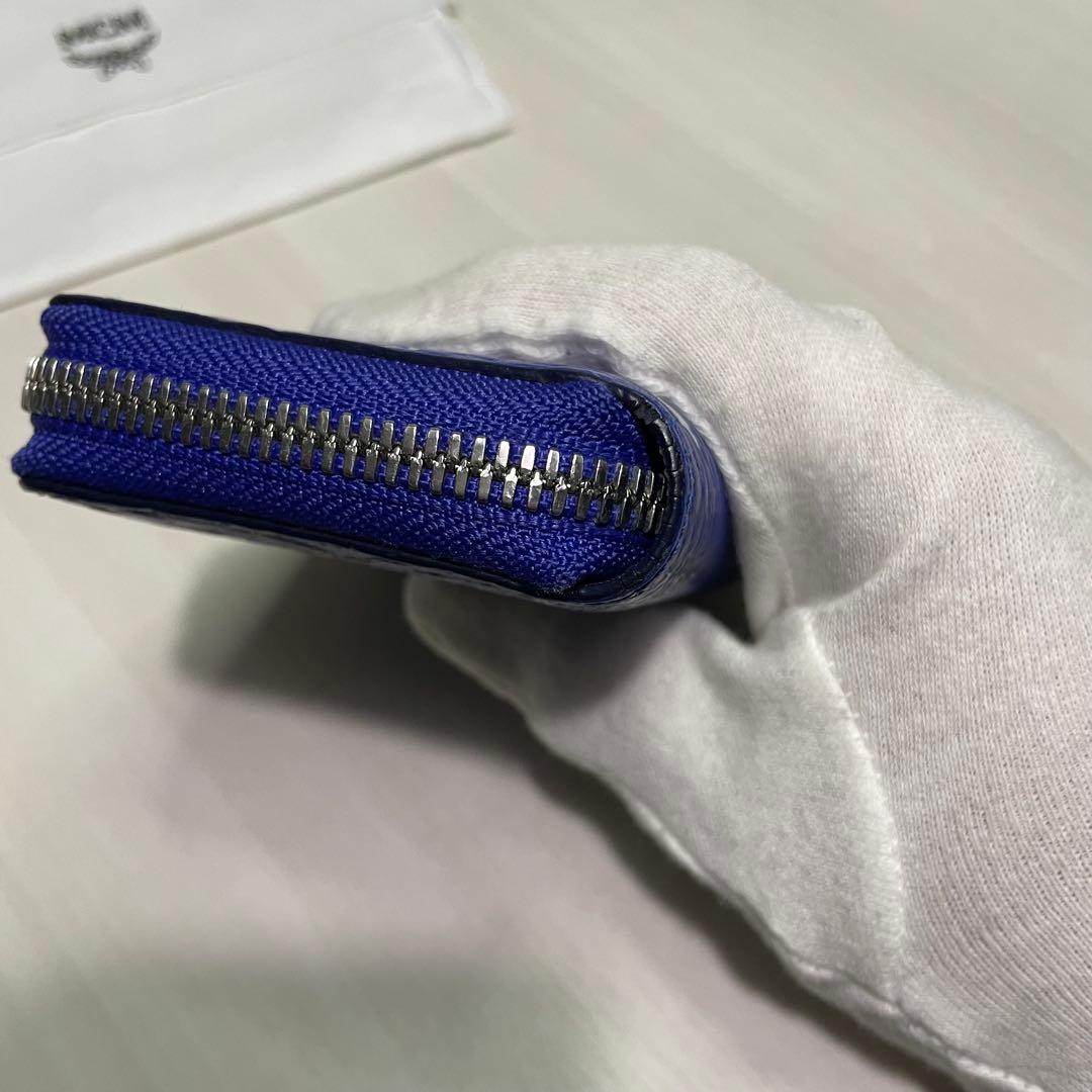 美品☆MCM☆ケース☆ブルー☆レザー☆本革☆