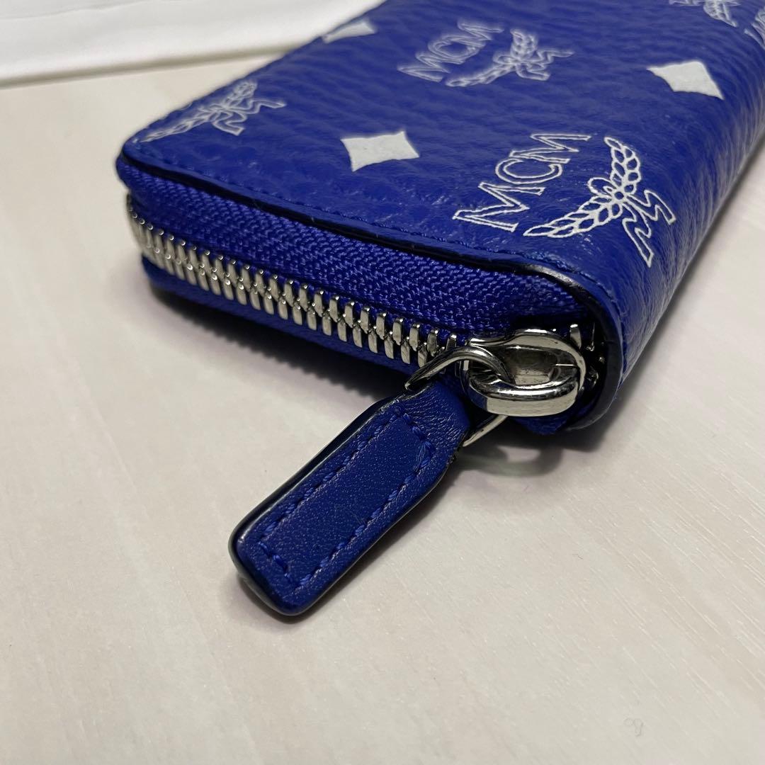 美品☆MCM☆ケース☆ブルー☆レザー☆本革☆