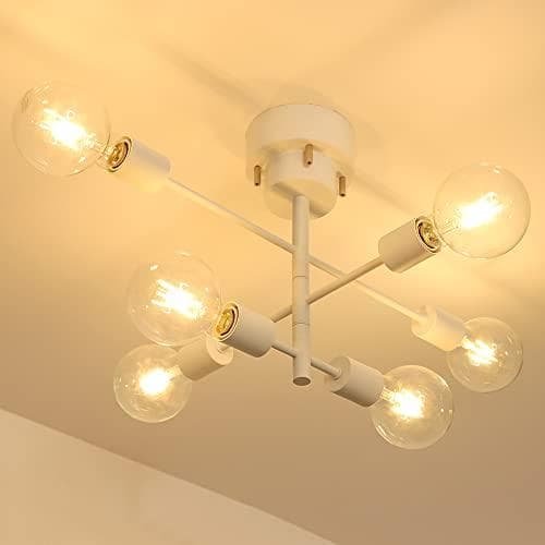 Hzfluo シャンデリア シーリングライト 6灯 E26 ペンダントライト a