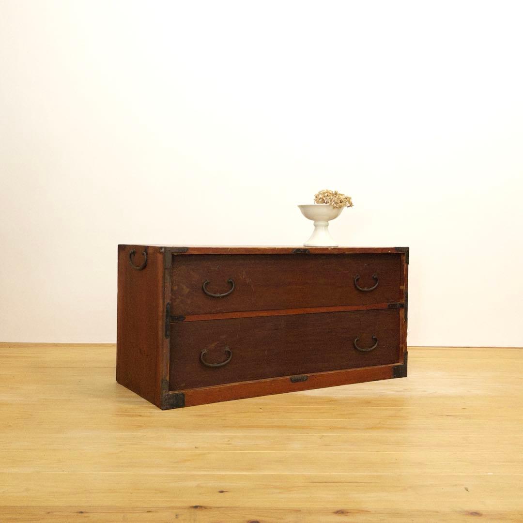 小ぶりのローボード　横幅約92.5㎝　木製　古道具　古家具　和家具　ビンテージ