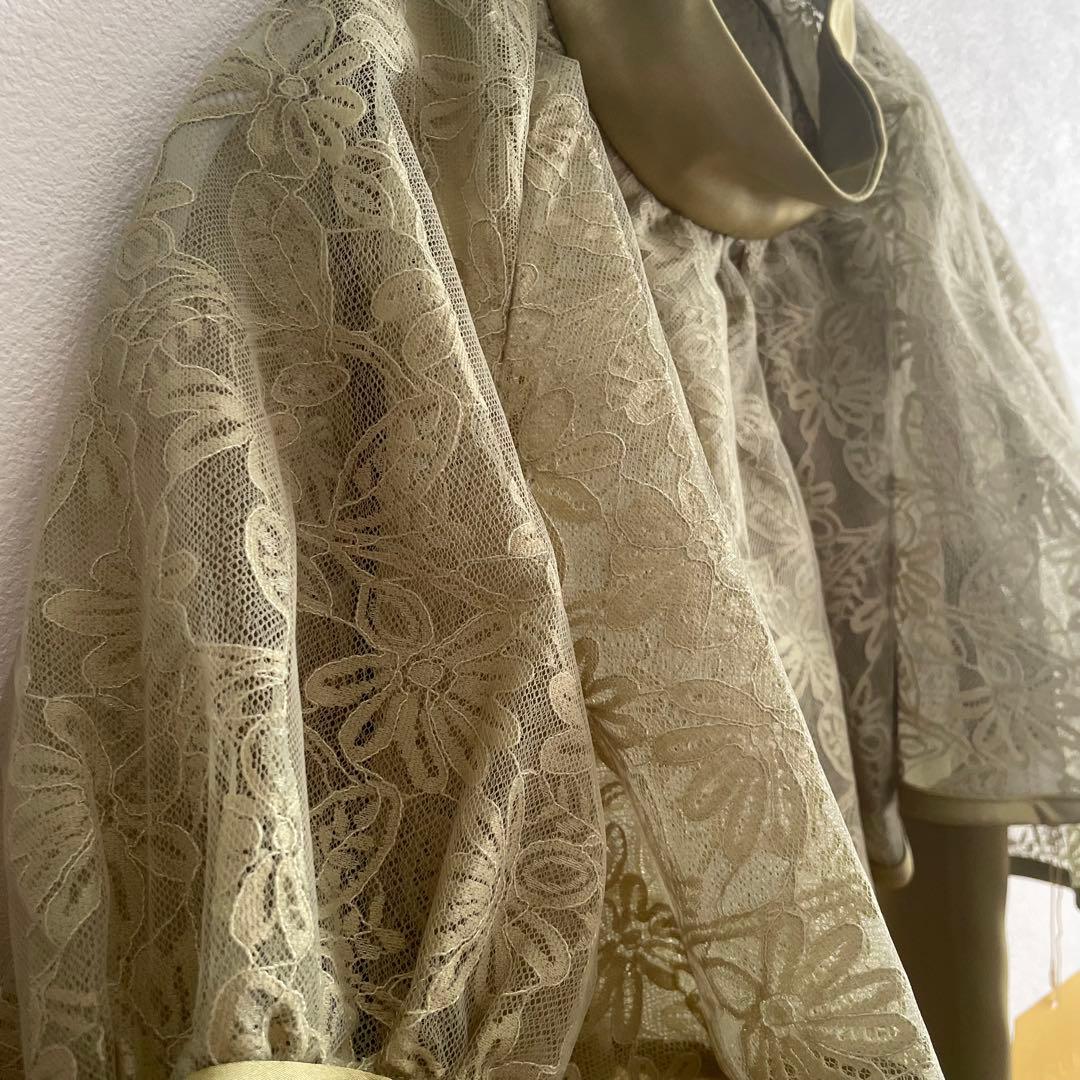 PINUE レースボレロ＆ドレスセット（LEAF GREEN）