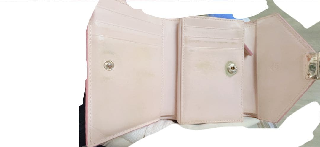 MCM ピンクレザー 三つ折り財布