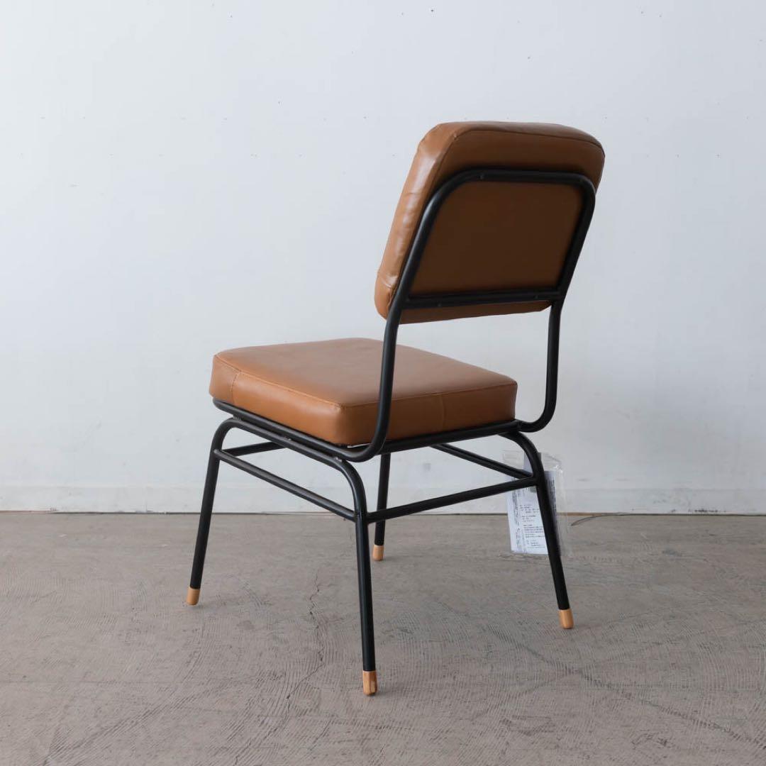 あおうみ　ダイニングチェア 本革　アイアン