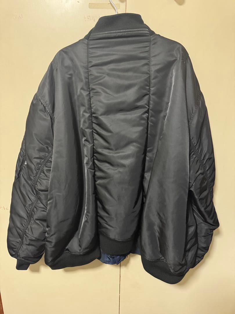 vetements ブラックボンバージャケット　ma-1 リバーシブル　21FW