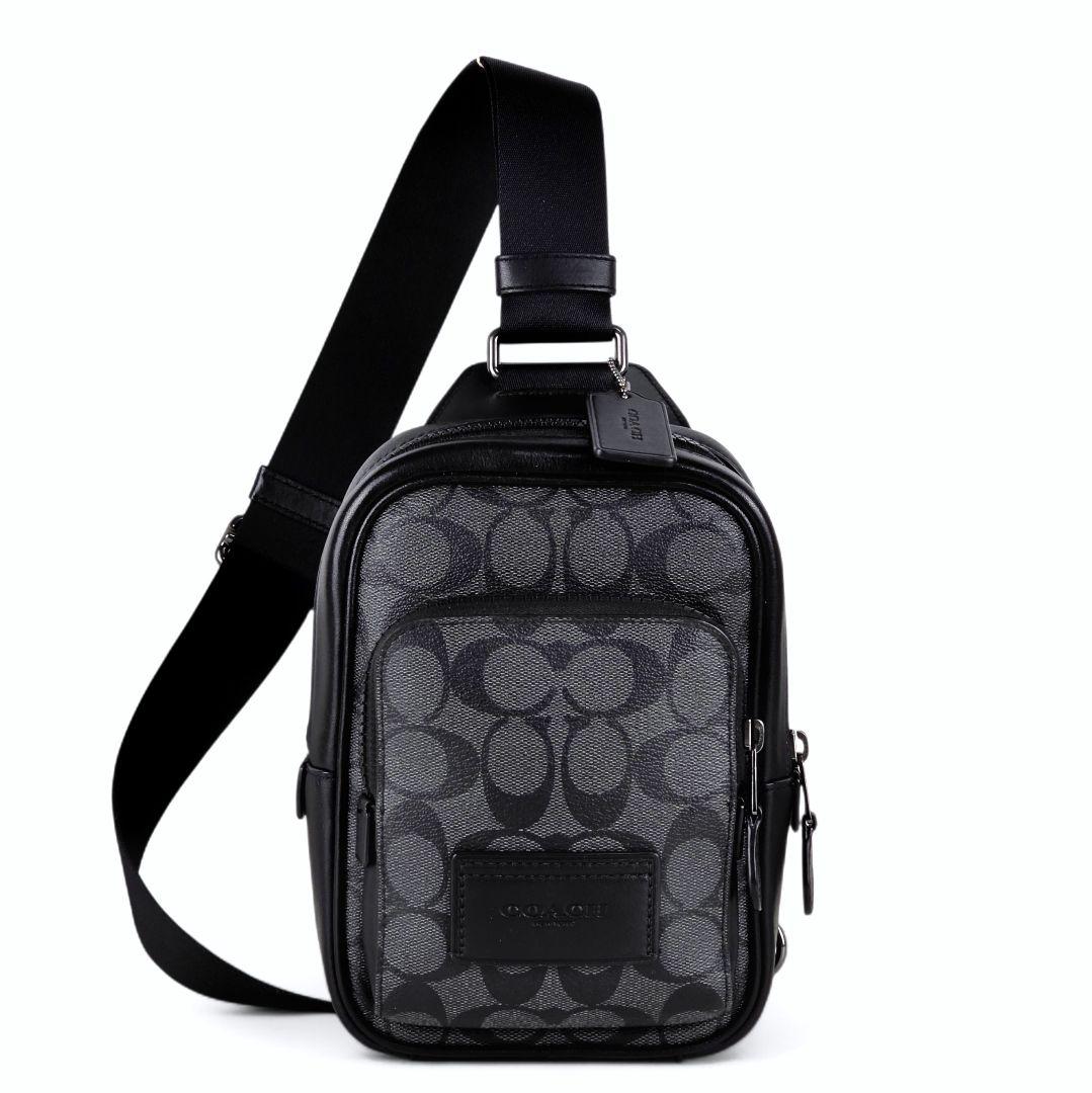 美品 コーチ COACH シグネチャー ボディバッグ トラックパック