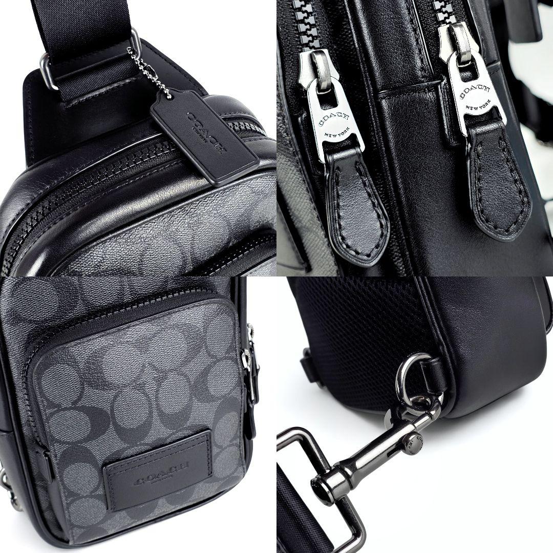 美品 コーチ COACH シグネチャー ボディバッグ トラックパック