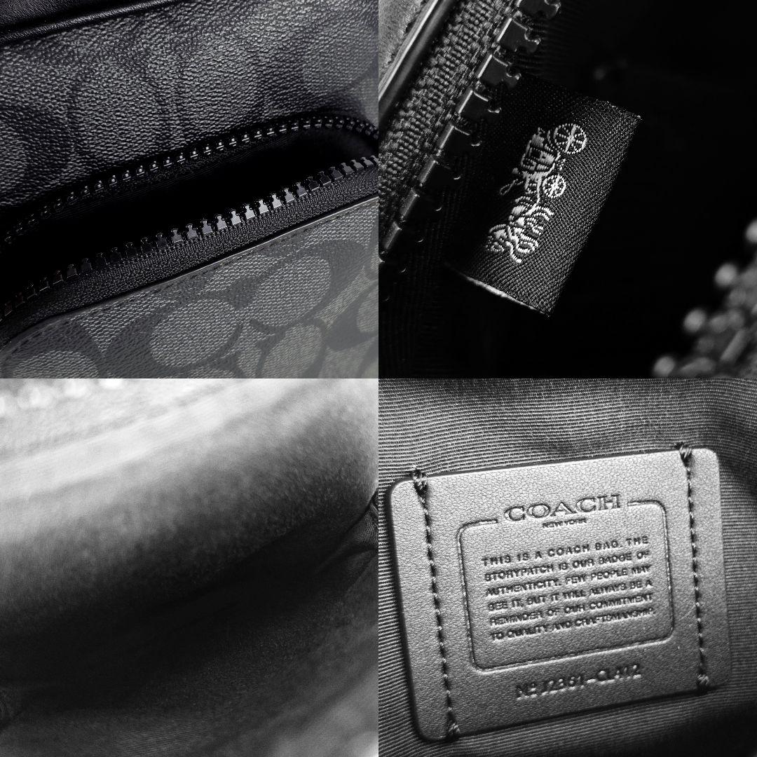美品 コーチ COACH シグネチャー ボディバッグ トラックパック