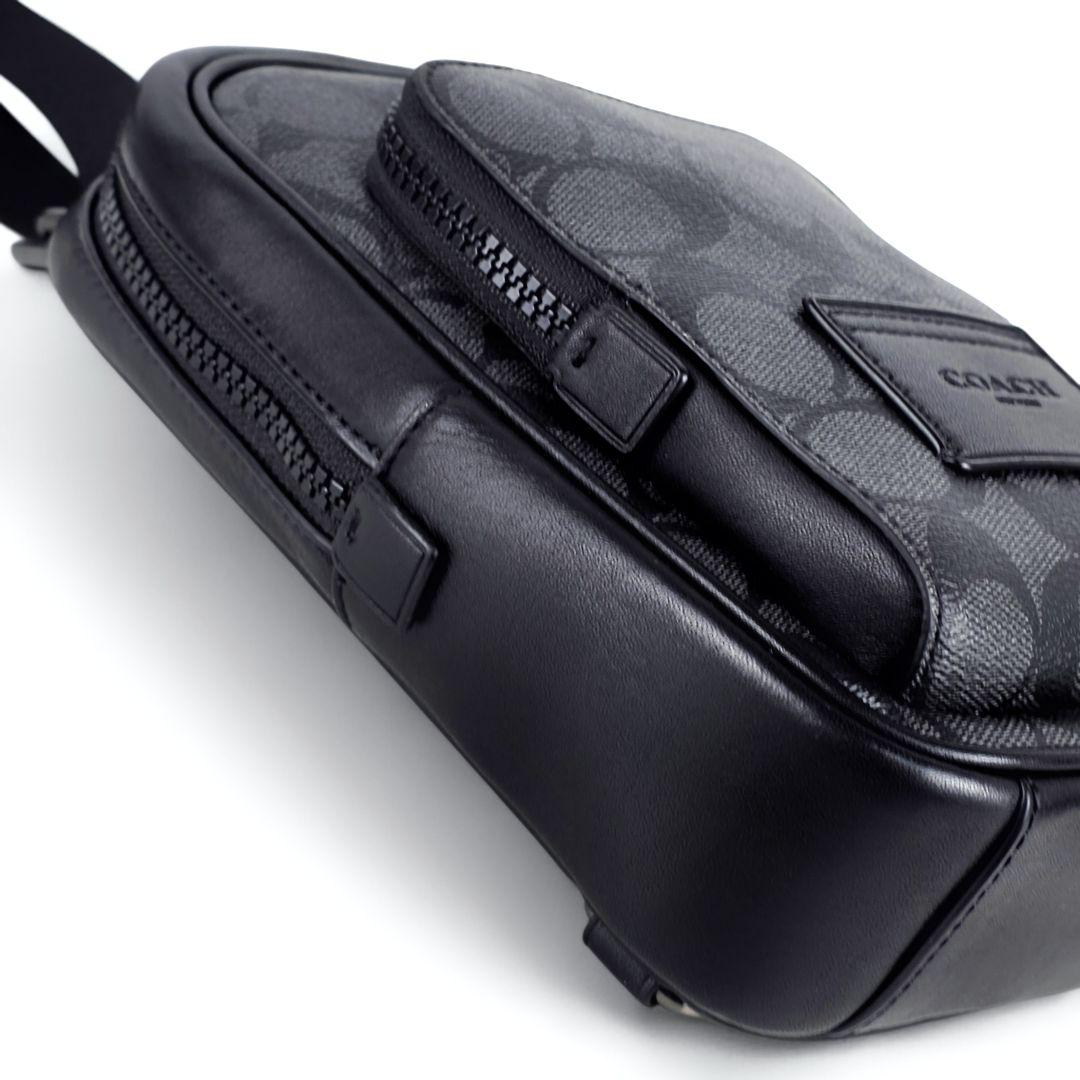 美品 コーチ COACH シグネチャー ボディバッグ トラックパック