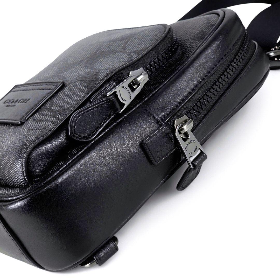 美品 コーチ COACH シグネチャー ボディバッグ トラックパック