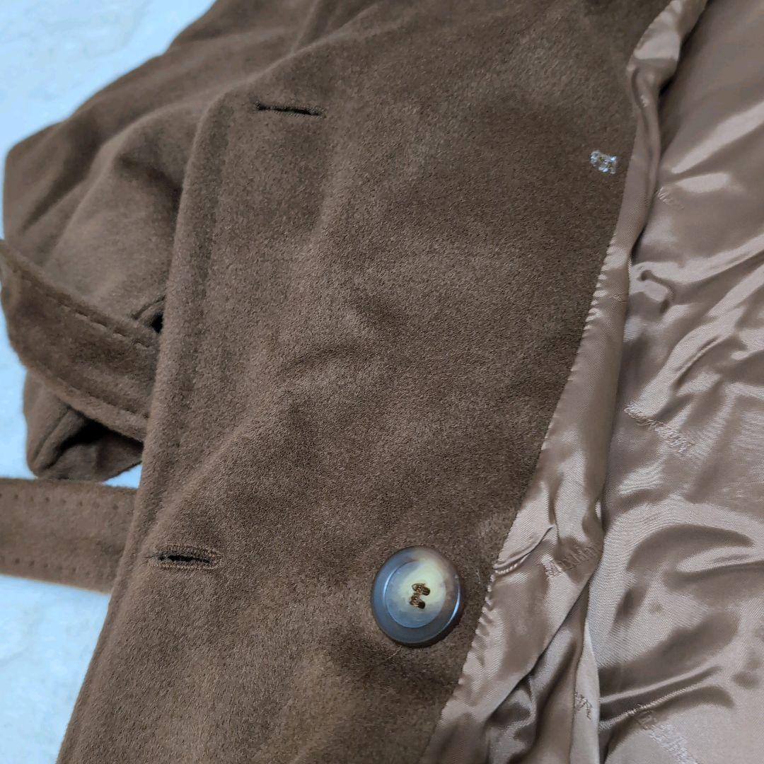 MarMara カシミア　銀タグ　2way ロングコート　ベルト　ブラウン