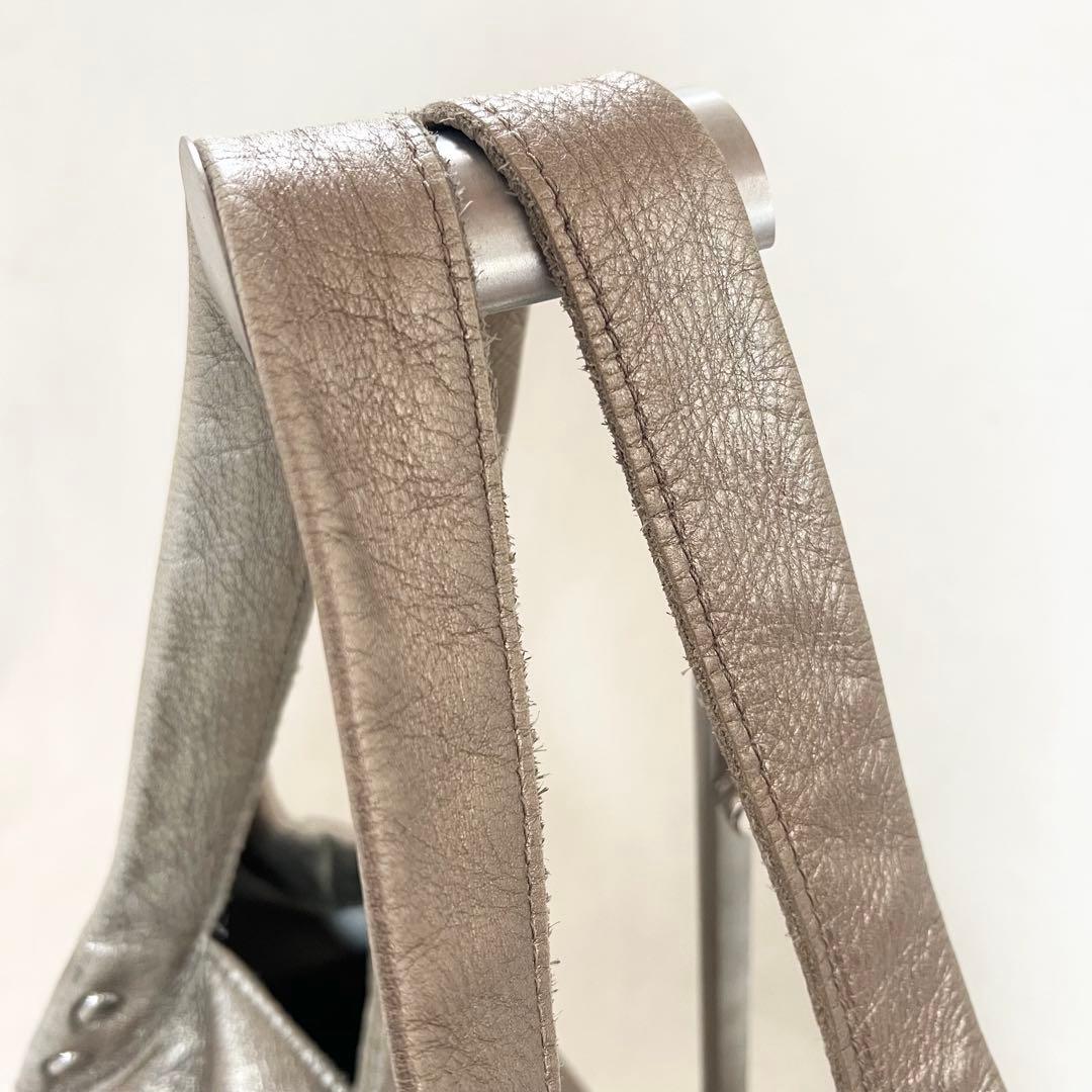 TRES トレ スタッズ レザー トートバッグ y2k グランジ ブロンズ 本革