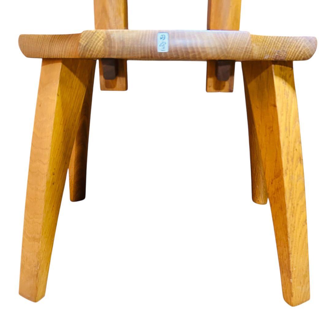 超希少 飛騨産業 円空 ダイニングチェア×2 キツツキ 敏光 テーブル別売り ②