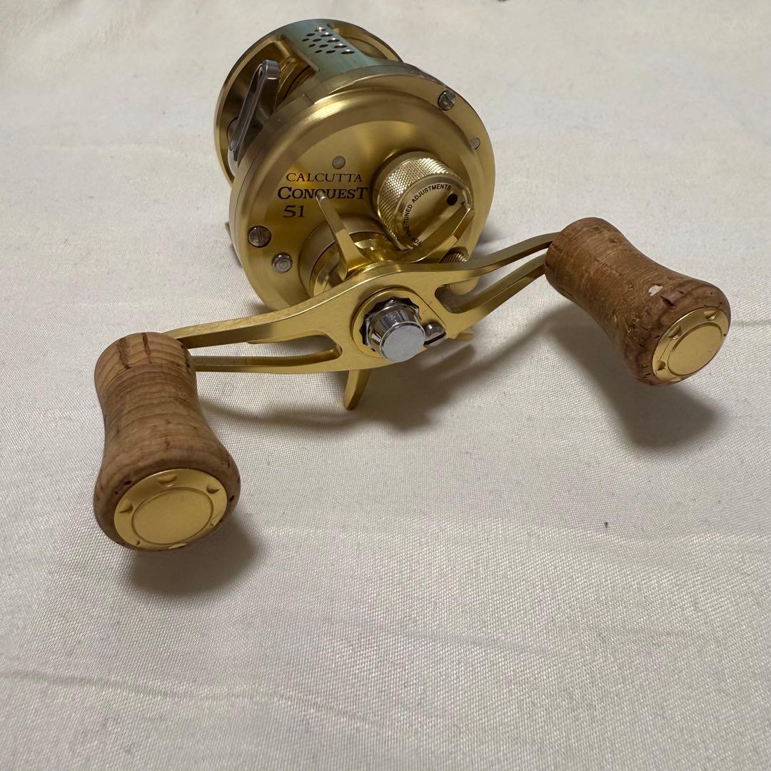 ☆希少☆ シマノ　カルカッタ　コンクエスト51左巻き　カスタム　ノーマルパーツ付