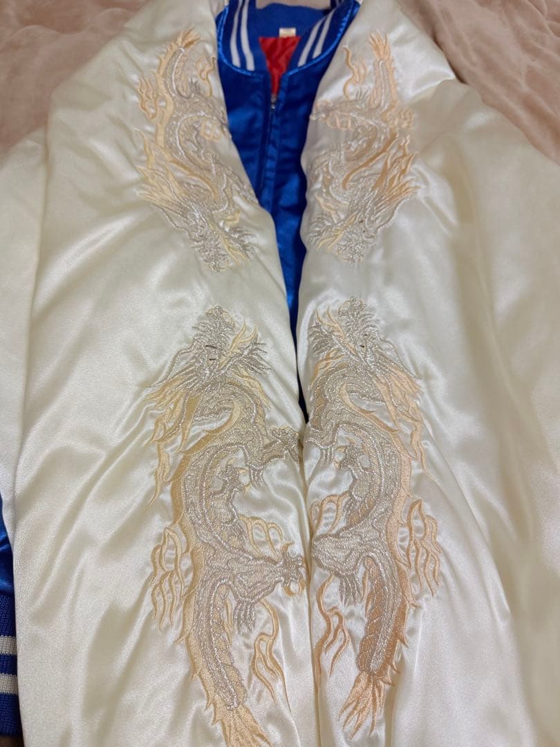 YOKOSUKA vintage 90s 鷲 龍 日本限定 スカジャン サテン