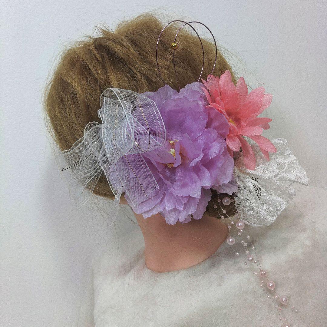 格安！！　振袖フルセット　11点　成人式　結婚式　前撮り　黒　ブラック　絞り　紫