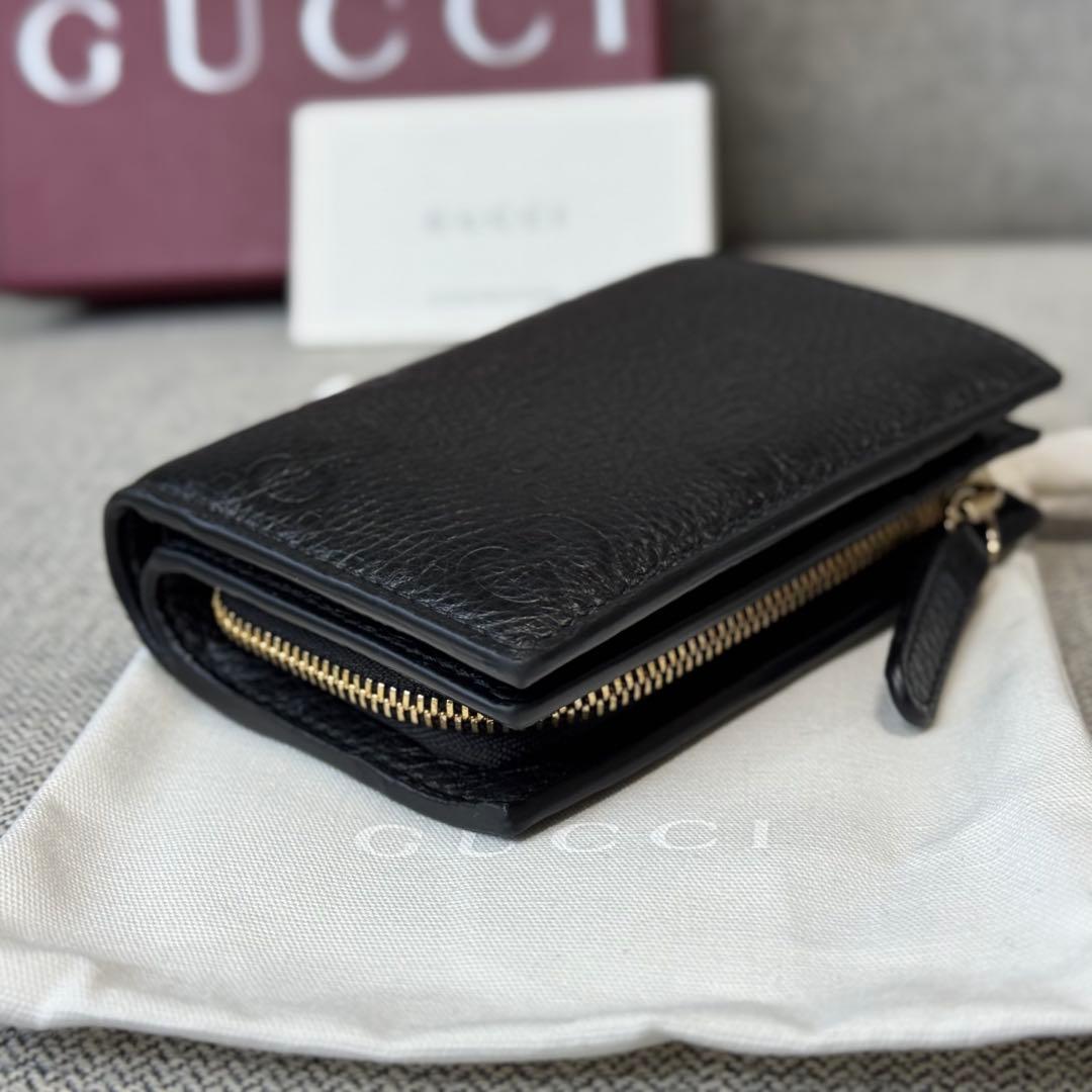 GUCCI グッチ GGエンブレム スモールウォレット 二つ折り財布