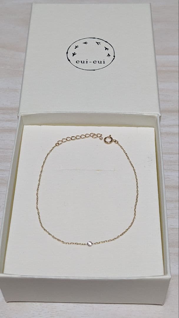 cui-cui プチダイヤゴールドブレスレットK10