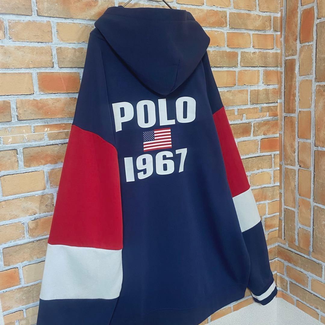 POLO RALPH LAUREN パーカー フーディー 刺繍 ポニー 星条旗