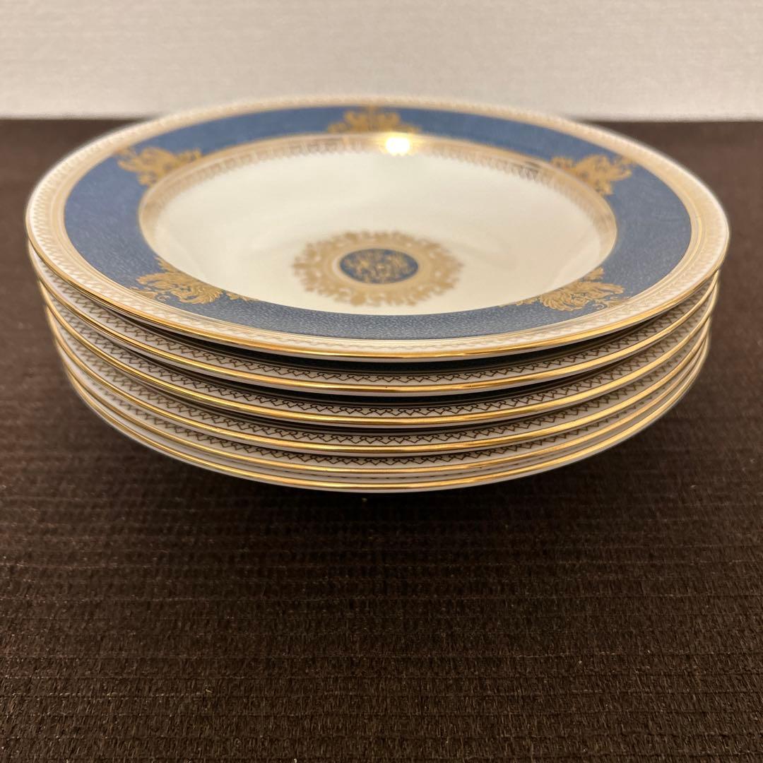 ウェッジウッド　コロンビア　パウダーブルー　スーププレート　ディナープレート