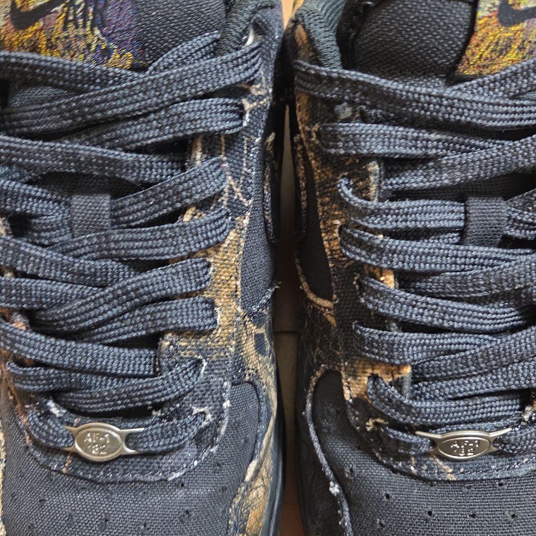 ナイキ エアフォースワン 黒 リアルツリー カモフラージュ 27cm