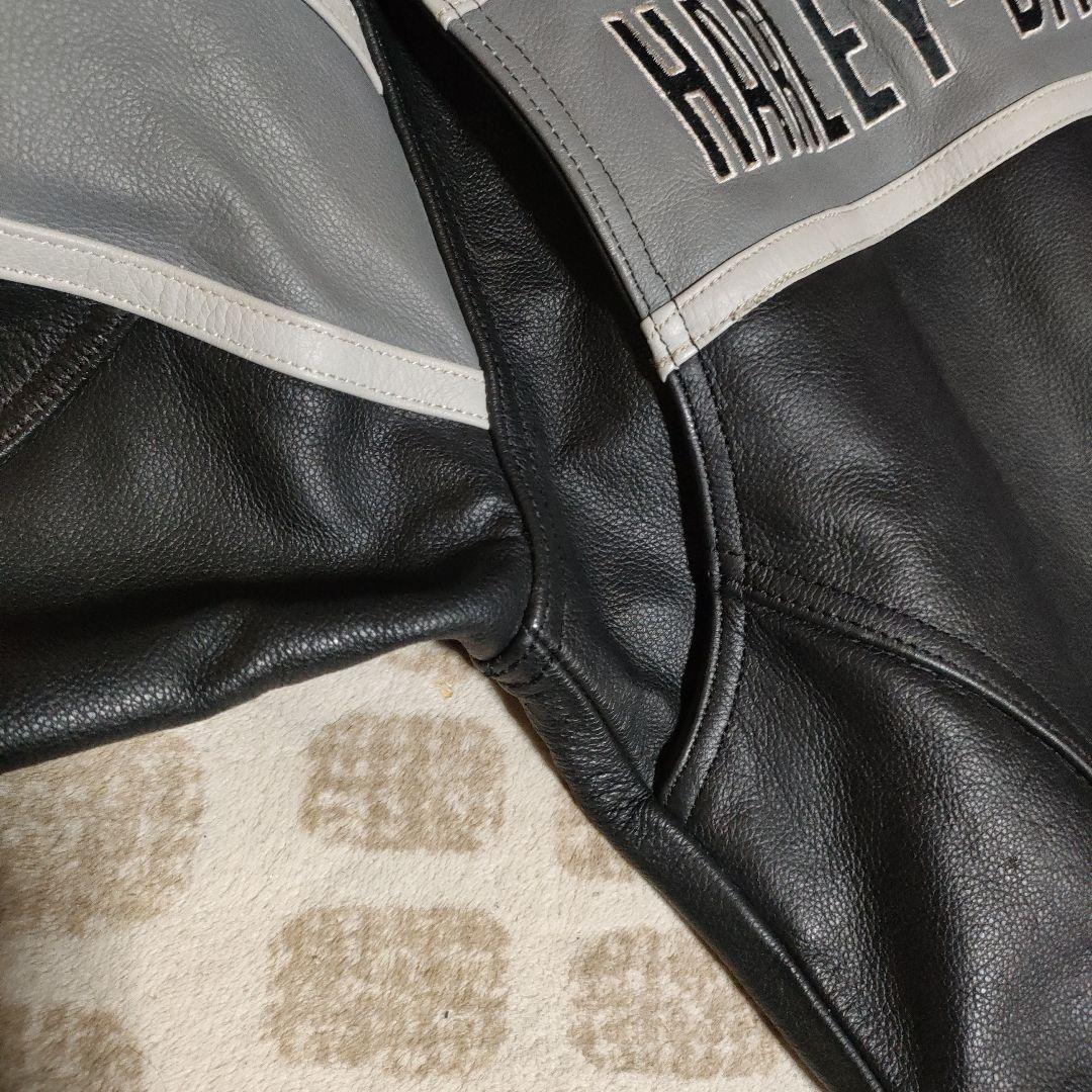 レアカラー美品　Harley-Davidson 本革レザージャケット　刺繍入