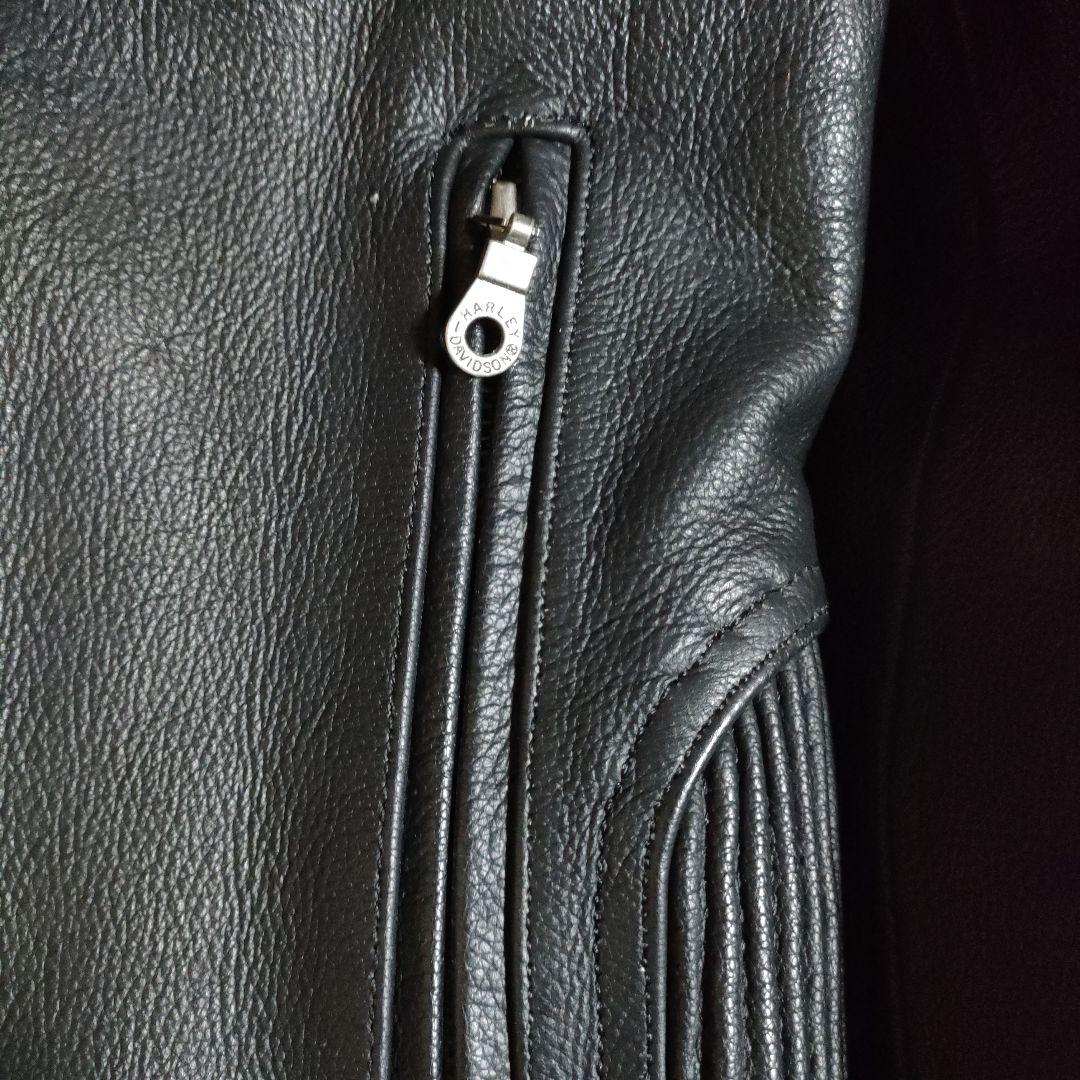 レアカラー美品　Harley-Davidson 本革レザージャケット　刺繍入