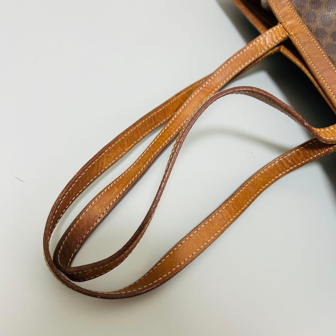 CELINE セリーヌ マカダム柄 PVC×レザー トートバッグ 肩掛け◎