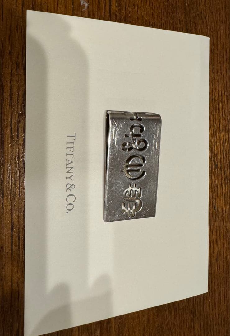 Tiffany & Co. ティファニーカレンシーマネークリップ レシート原本