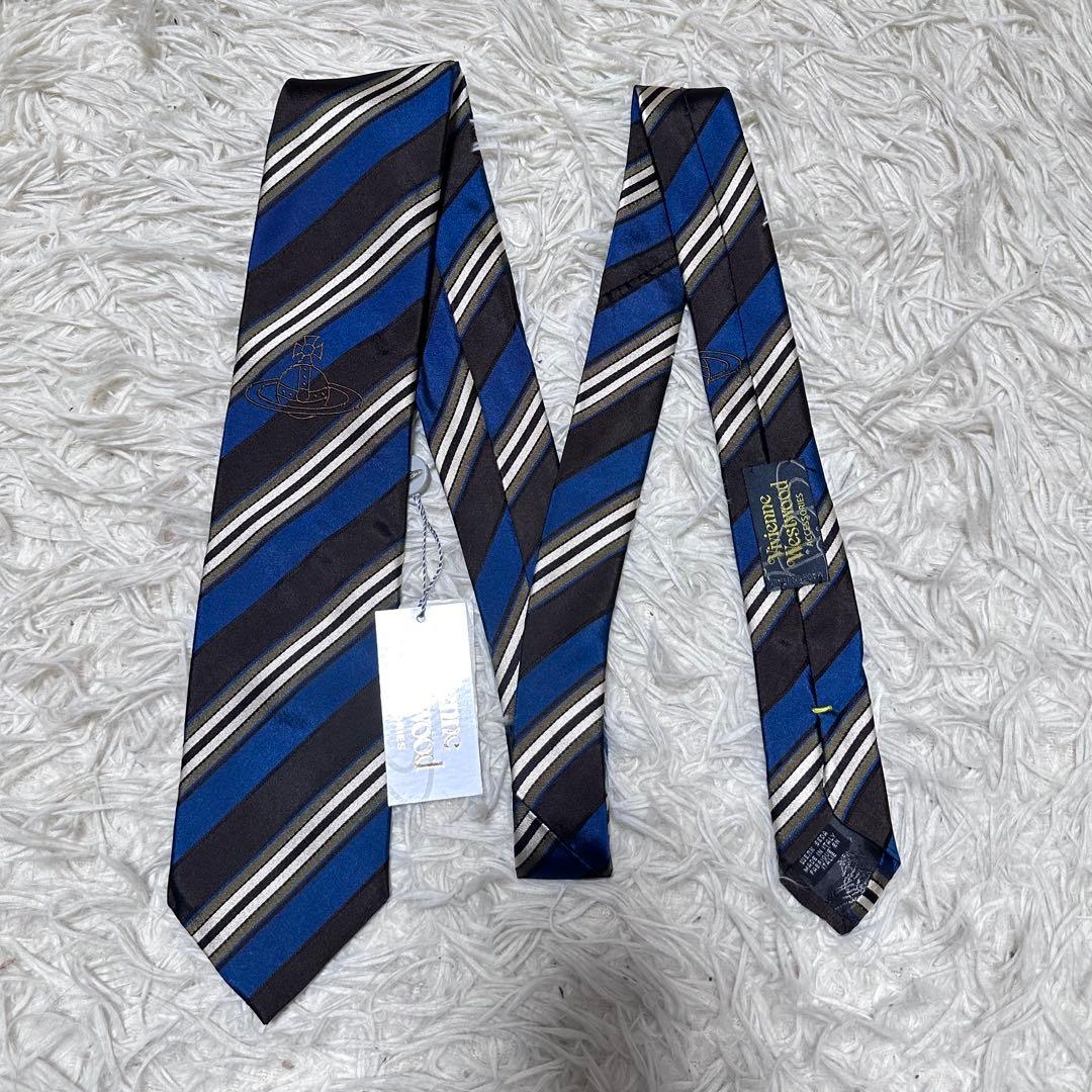 新品未使用タグ付　ヴィヴィアンウエストウッド　ネクタイ ストライプ　ビッグオーブ