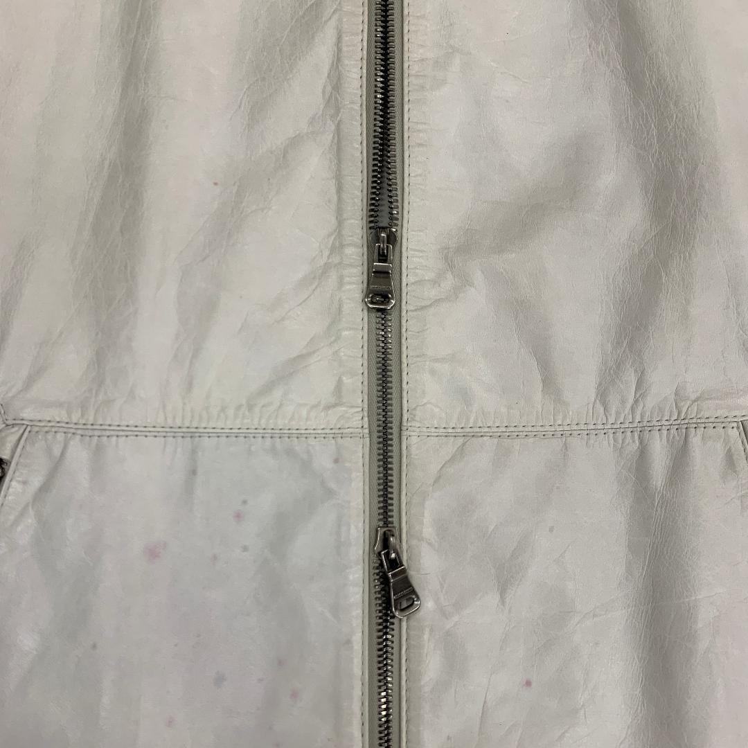 HUGO BOSS レザー ジャケット シングルライダース Lサイズ カウレザー