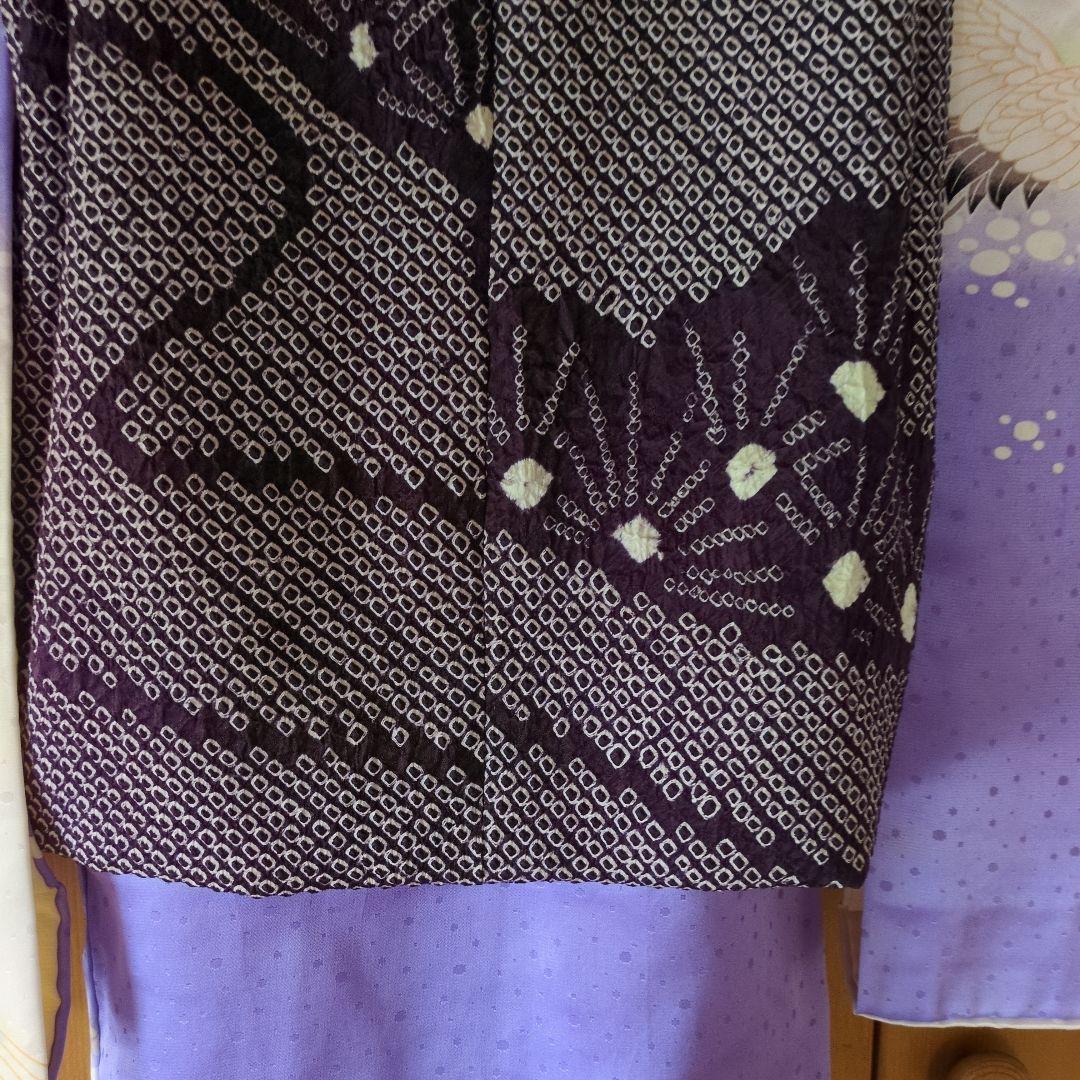 七五三３歳男の子着物と正絹総絞り手縫いの被布(中綿無し）