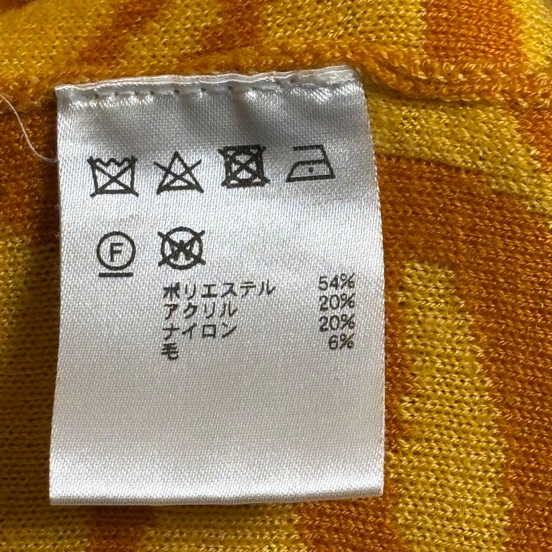 ラウドマウス　ニット　セーター　ハーフジップ　総柄　ビックロゴ　ウール混　L