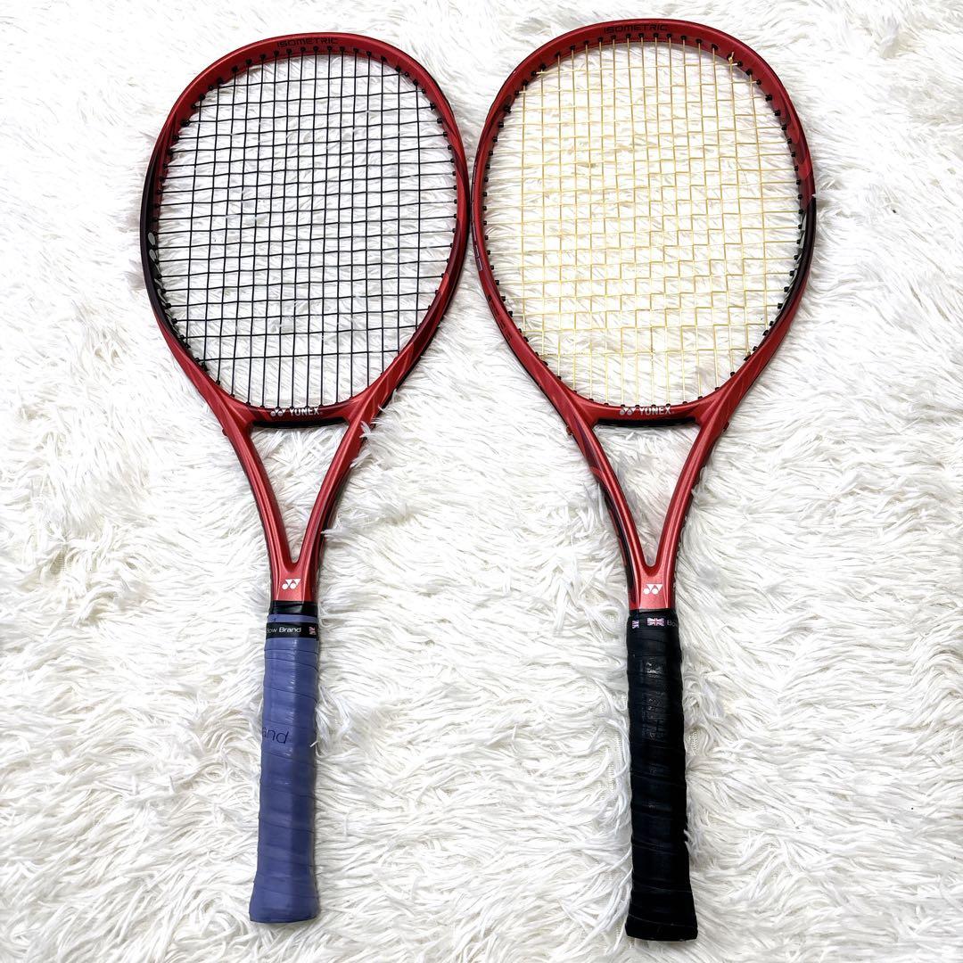 【美品】YONEX Vcore98 2本 グリップ2　硬式テニスラケット レッド