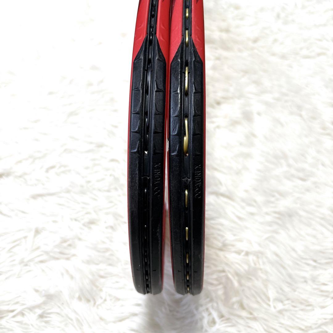【美品】YONEX Vcore98 2本 グリップ2　硬式テニスラケット レッド