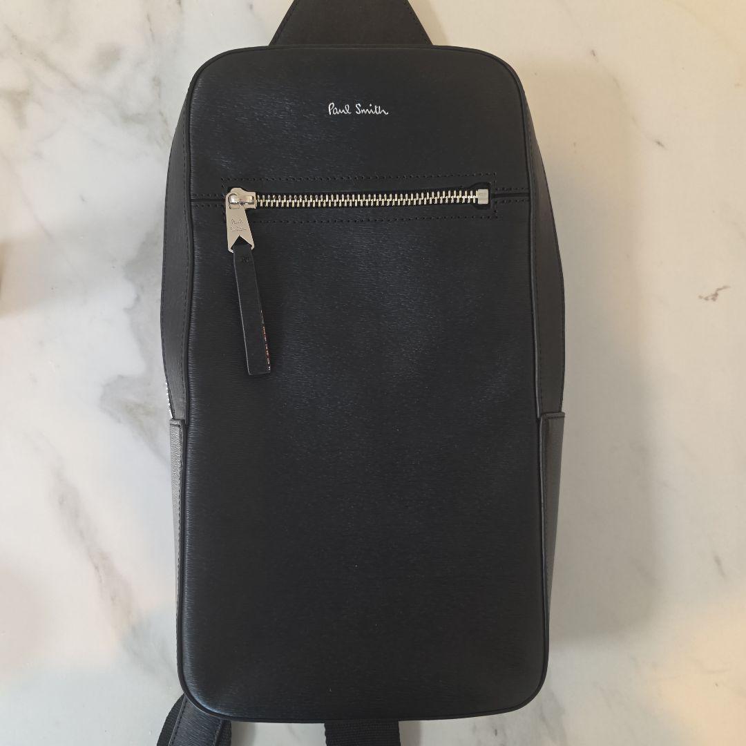 極美品 ポールスミス ボディバッグ APS544 ブラック 牛革