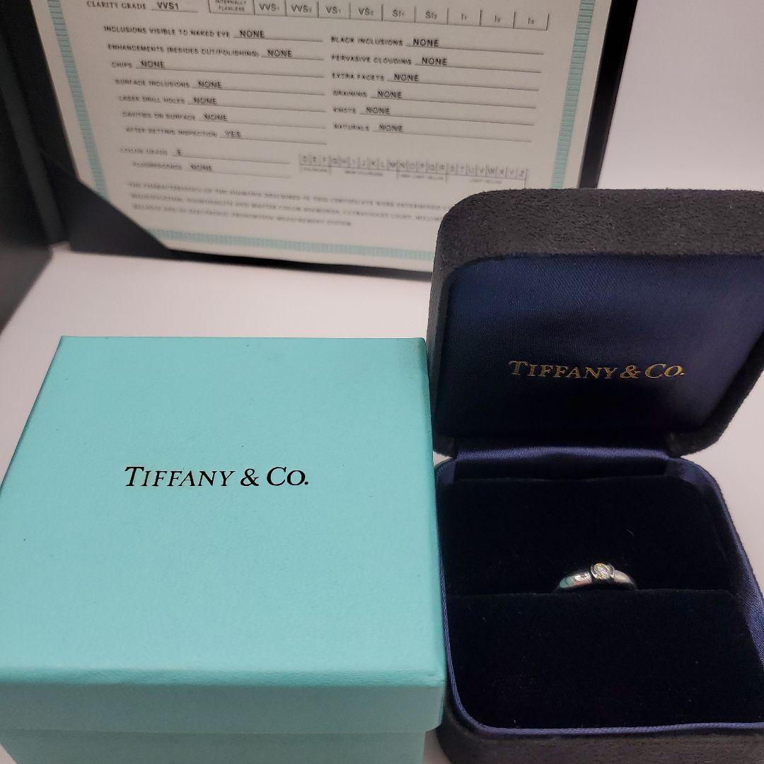 ティファニー TIFFANY&Co. ドッツ Pt950　鑑定書付き　10.5号