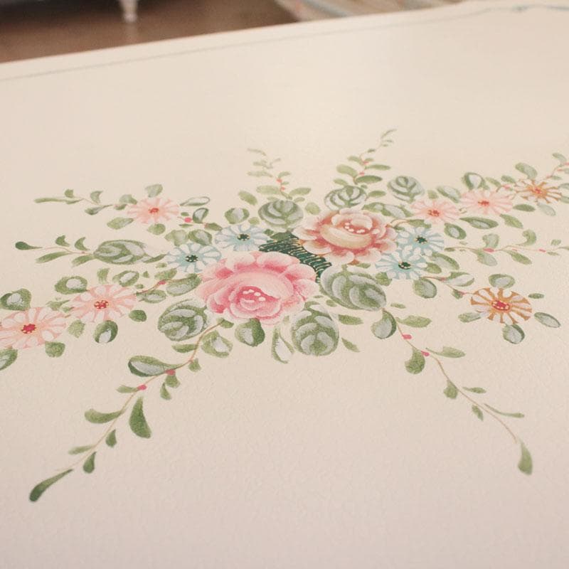 センターテーブル 120cm ロココ調 サイドテーブル 白家具 630-279